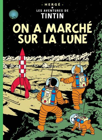 Cover for Les Aventures de Tintin (Casterman, 1934 series) #17 - On a marché sur la Lune