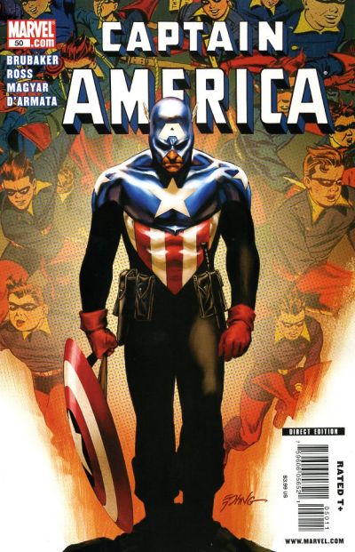 Cover for Captain America (Marvel, 2005 series) #50 [Direct Edition]