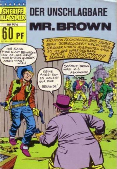 Cover for Sheriff Klassiker (BSV - Williams, 1964 series) #974