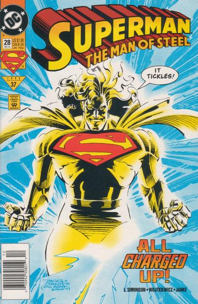 Cover for Superman: The Man of Steel (DC, 1991 series) #28 [Newsstand]