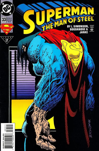 Cover for Superman: The Man of Steel (DC, 1991 series) #33 [Direct Sales]