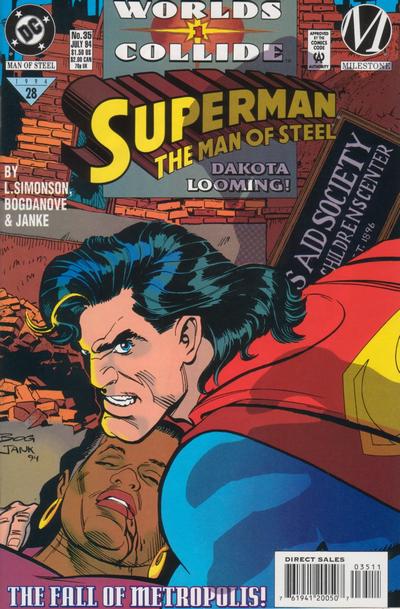 Cover for Superman: The Man of Steel (DC, 1991 series) #35 [Direct Sales]