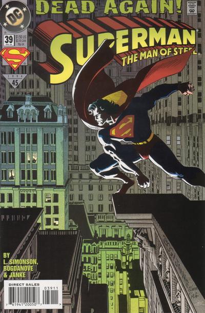 Cover for Superman: The Man of Steel (DC, 1991 series) #39 [Direct Sales]