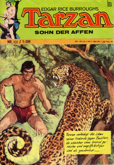 Cover for Tarzan (BSV - Williams, 1965 series) #101