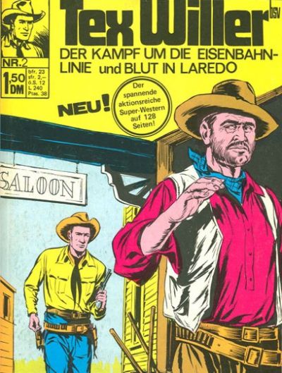 Cover for Tex Willer (BSV - Williams, 1971 series) #2 - Der Kampf um die Eisenbahnlinie und Blut in Laredo