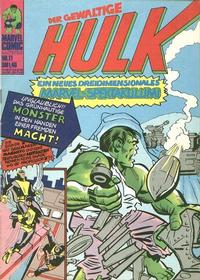 Cover Thumbnail for Hulk (BSV - Williams, 1974 series) #11