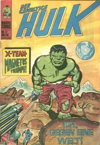 Cover Thumbnail for Hulk (BSV - Williams, 1974 series) #22