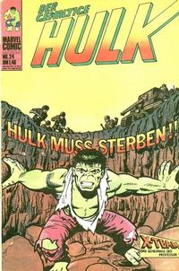 Cover for Hulk (BSV - Williams, 1974 series) #24