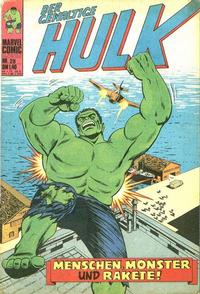 Cover Thumbnail for Hulk (BSV - Williams, 1974 series) #28