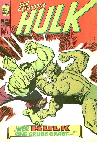 Cover for Hulk (BSV - Williams, 1974 series) #31