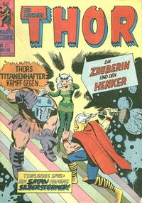 Cover Thumbnail for Thor (BSV - Williams, 1974 series) #21