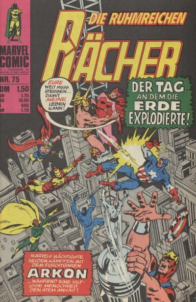 Cover for Die ruhmreichen Rächer (BSV - Williams, 1974 series) #75