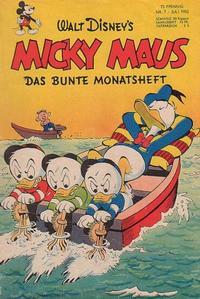 Cover Thumbnail for Micky Maus (Egmont Ehapa, 1951 series) #7/1952