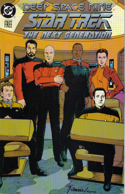 Cover for Star Trek: The Next Generation / Star Trek: Deep Space Nine Ashcan [Deep Space Nine / Star Trek: The Next Generation Ashcan Edition] (DC; Malibu, 1994 series) 