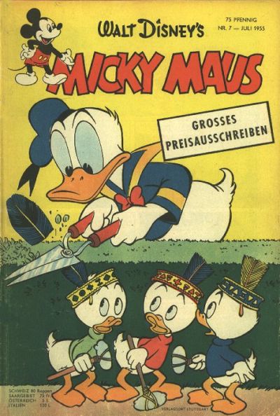 Cover for Micky Maus (Egmont Ehapa, 1951 series) #7/1955