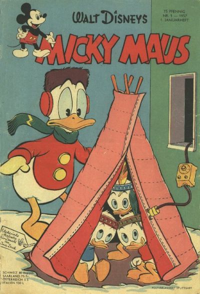 Cover for Micky Maus (Egmont Ehapa, 1951 series) #1/1957