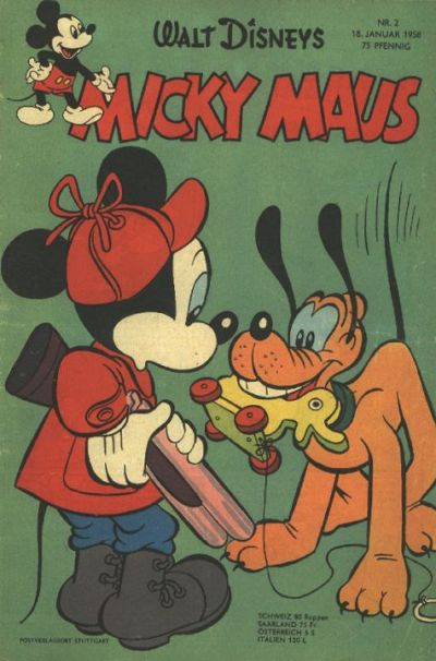 Cover for Micky Maus (Egmont Ehapa, 1951 series) #2/1958