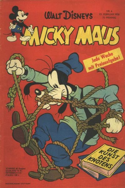 Cover for Micky Maus (Egmont Ehapa, 1951 series) #6/1958
