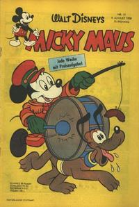 Cover Thumbnail for Micky Maus (Egmont Ehapa, 1951 series) #31/1958