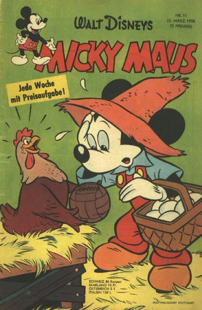 Cover for Micky Maus (Egmont Ehapa, 1951 series) #11/1958