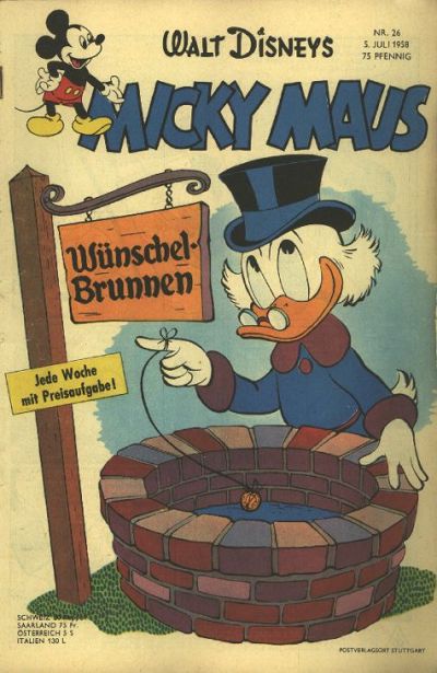 Cover for Micky Maus (Egmont Ehapa, 1951 series) #26/1958