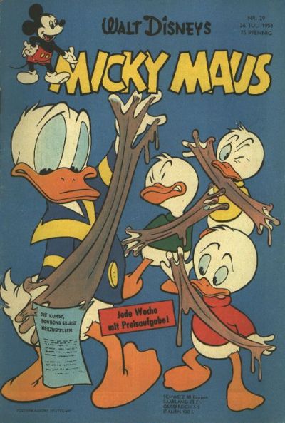 Cover for Micky Maus (Egmont Ehapa, 1951 series) #29/1958