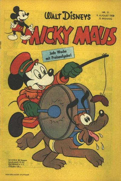 Cover for Micky Maus (Egmont Ehapa, 1951 series) #31/1958