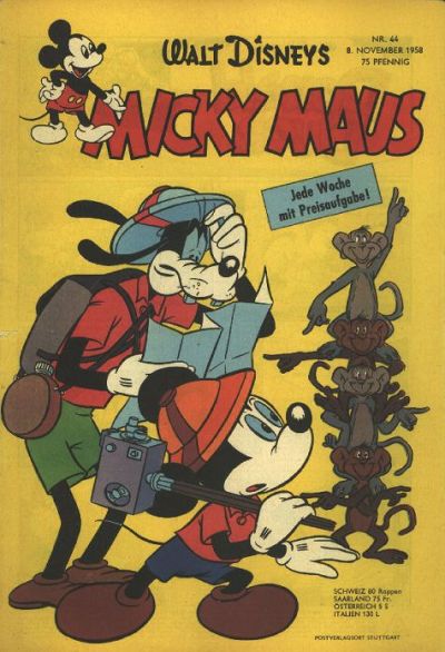 Cover for Micky Maus (Egmont Ehapa, 1951 series) #44/1958