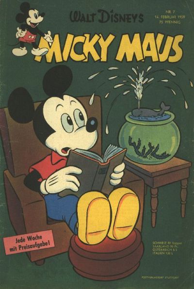 Cover for Micky Maus (Egmont Ehapa, 1951 series) #7/1959