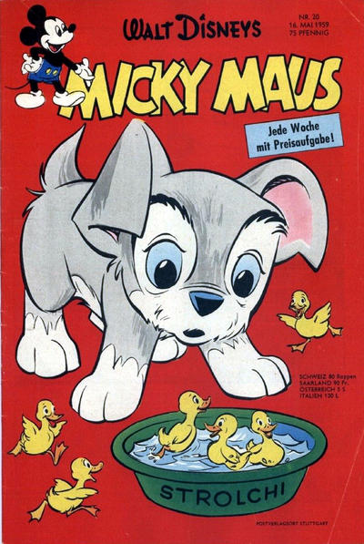 Cover for Micky Maus (Egmont Ehapa, 1951 series) #20/1959