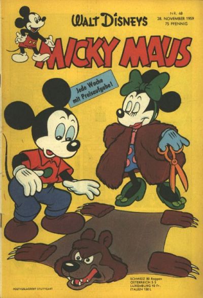 Cover for Micky Maus (Egmont Ehapa, 1951 series) #48/1959
