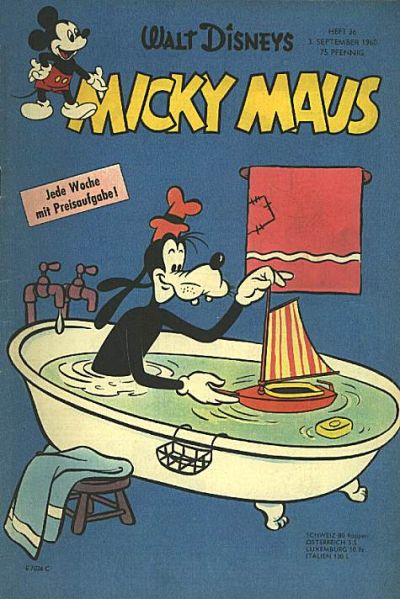 Cover for Micky Maus (Egmont Ehapa, 1951 series) #36/1960
