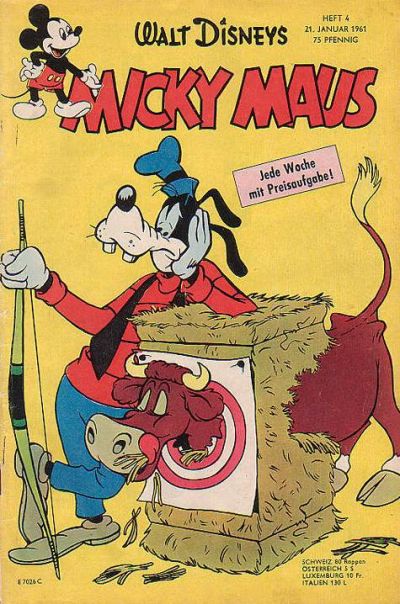 Cover for Micky Maus (Egmont Ehapa, 1951 series) #4/1961
