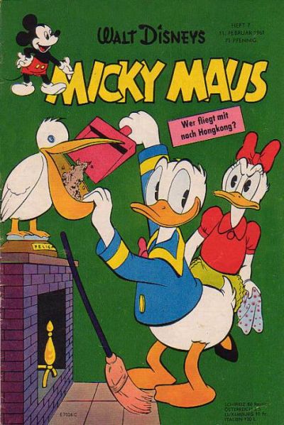 Cover for Micky Maus (Egmont Ehapa, 1951 series) #7/1961
