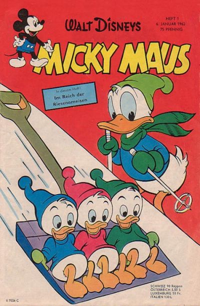 Cover for Micky Maus (Egmont Ehapa, 1951 series) #1/1962