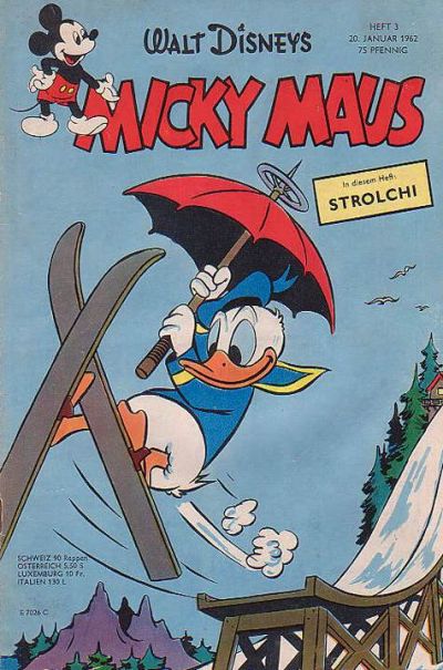 Cover for Micky Maus (Egmont Ehapa, 1951 series) #3/1962