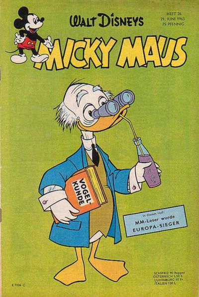Cover for Micky Maus (Egmont Ehapa, 1951 series) #26/1963