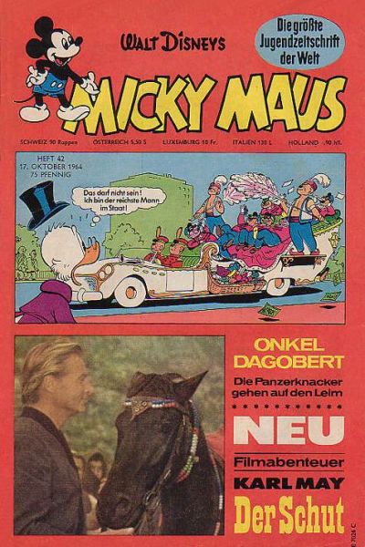 Cover for Micky Maus (Egmont Ehapa, 1951 series) #42/1964