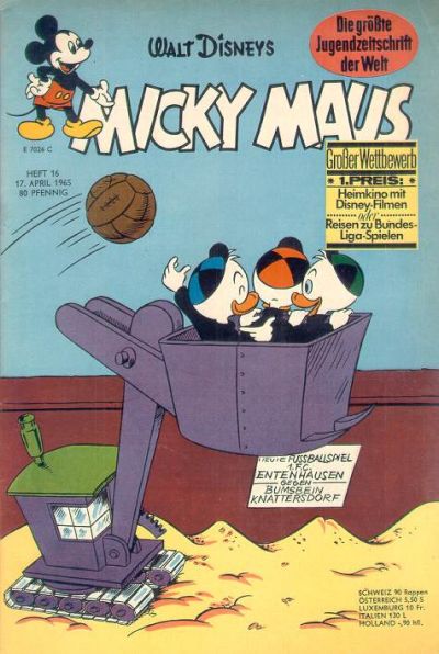 Cover for Micky Maus (Egmont Ehapa, 1951 series) #16/1965