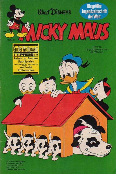 Cover for Micky Maus (Egmont Ehapa, 1951 series) #38/1965