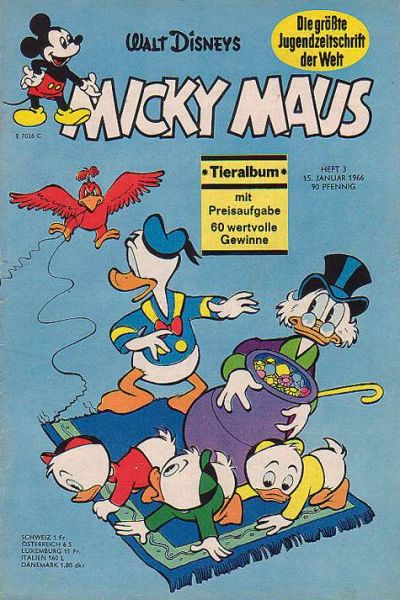 Cover for Micky Maus (Egmont Ehapa, 1951 series) #3/1966