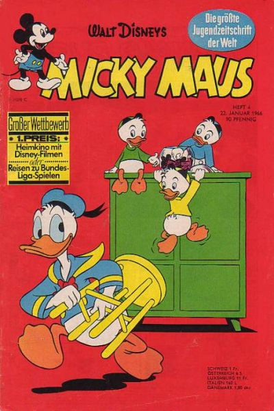 Cover for Micky Maus (Egmont Ehapa, 1951 series) #4/1966