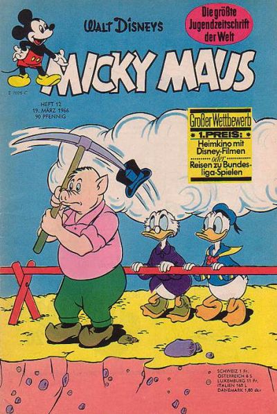 Cover for Micky Maus (Egmont Ehapa, 1951 series) #12/1966