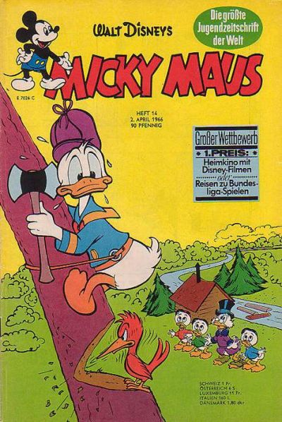 Cover for Micky Maus (Egmont Ehapa, 1951 series) #14/1966
