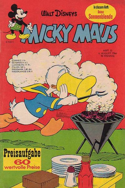 Cover for Micky Maus (Egmont Ehapa, 1951 series) #32/1966