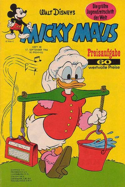 Cover for Micky Maus (Egmont Ehapa, 1951 series) #38/1966
