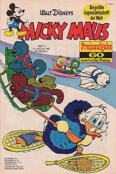 Cover for Micky Maus (Egmont Ehapa, 1951 series) #3/1967