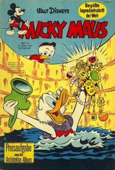 Cover for Micky Maus (Egmont Ehapa, 1951 series) #16/1967