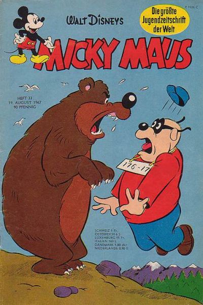 Cover for Micky Maus (Egmont Ehapa, 1951 series) #33/1967