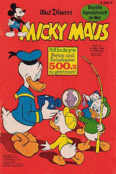 Cover for Micky Maus (Egmont Ehapa, 1951 series) #10/1968